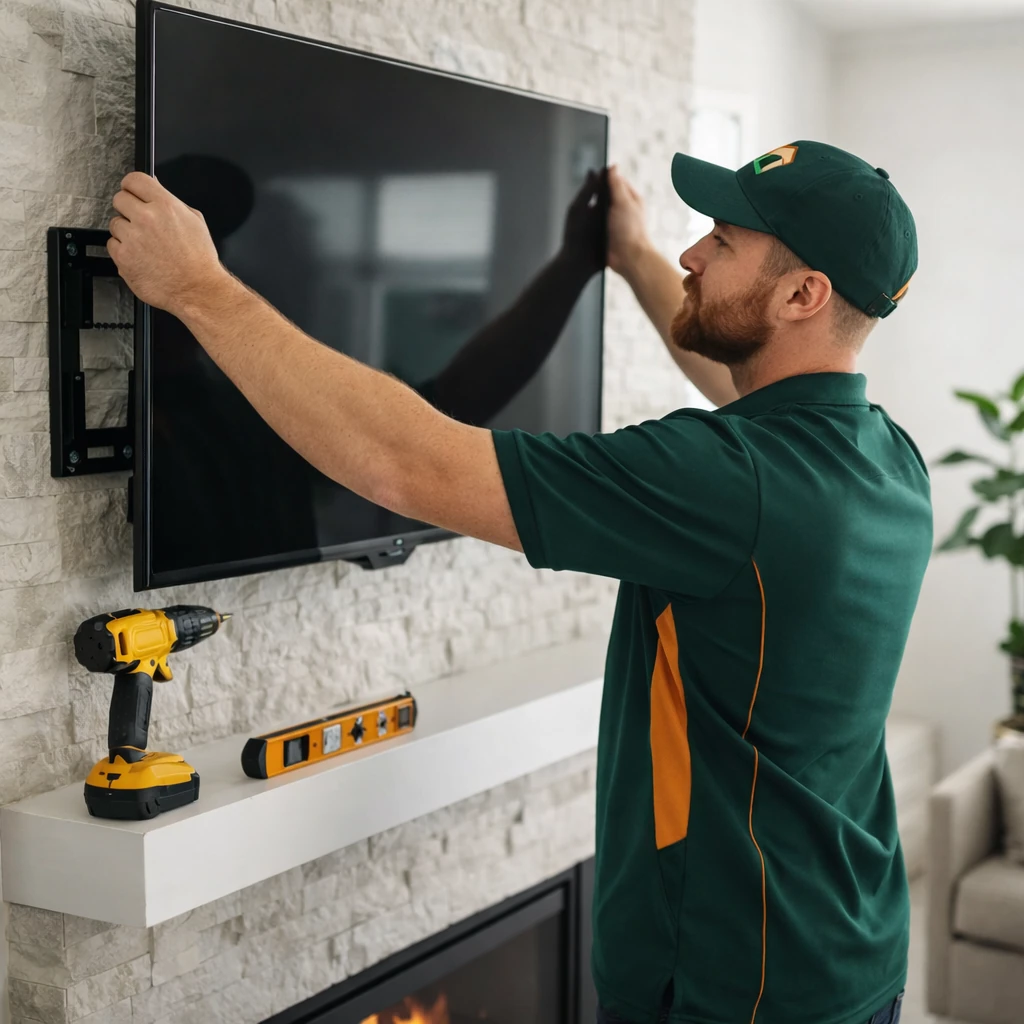 fireplace tv mounting