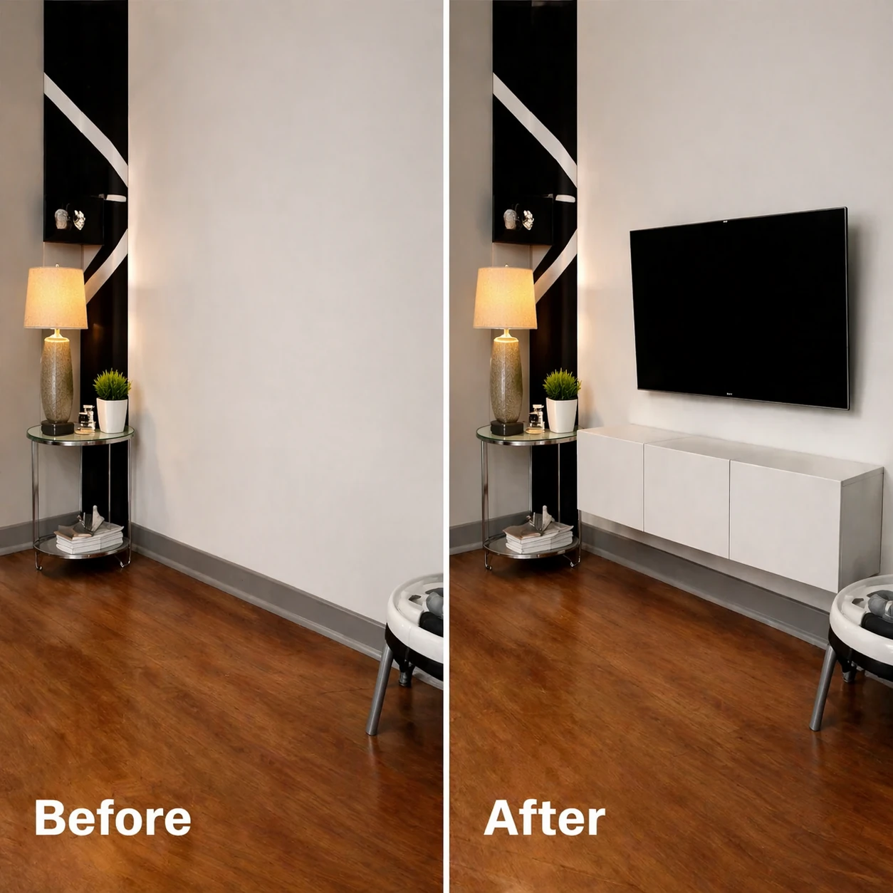 before after